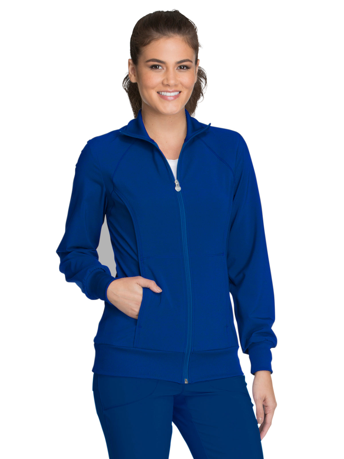 Women's 2-Pocket Contemporary Scrub Jacket