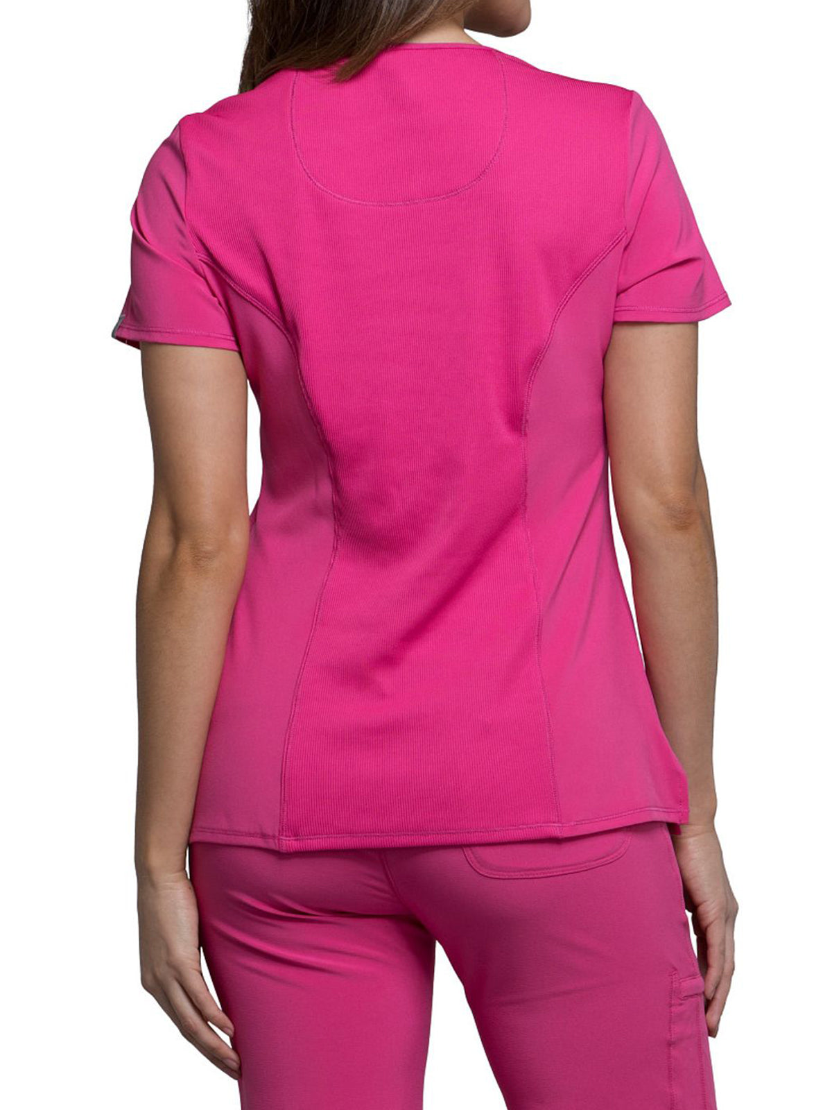 Women's 4-Pocket Mock Wrap Scrub Top