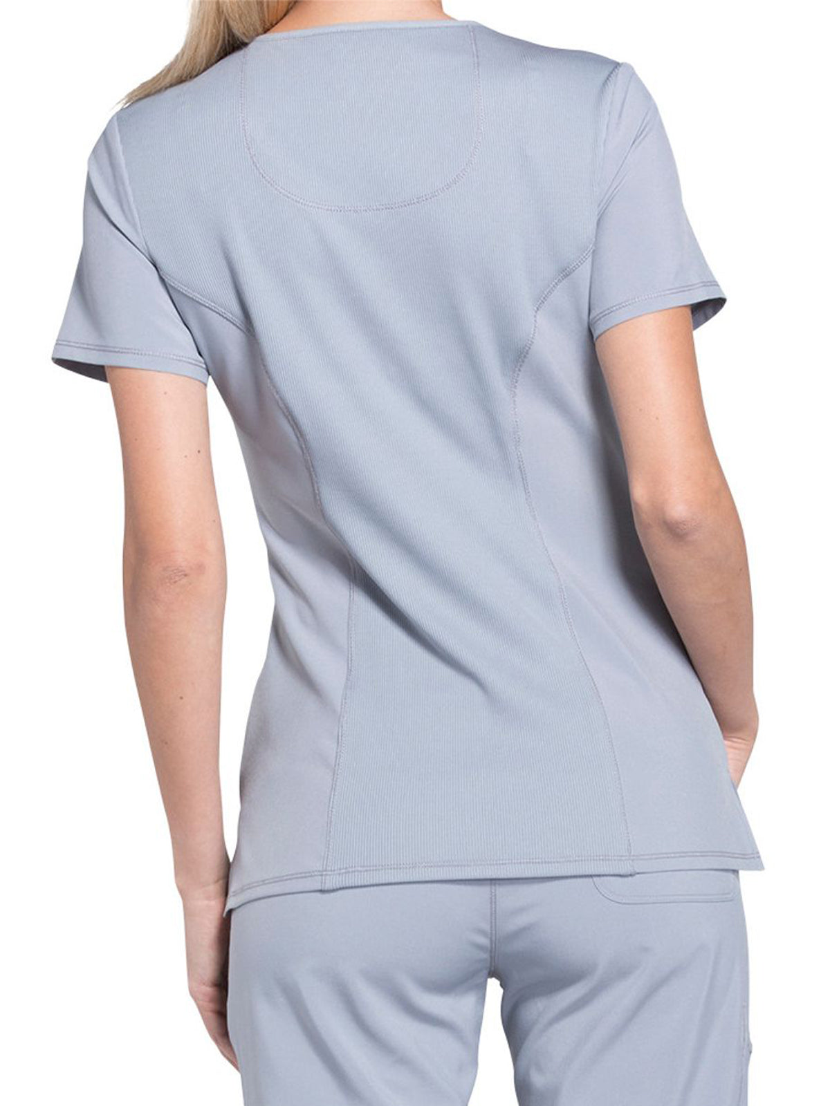 Women's 4-Pocket Mock Wrap Scrub Top