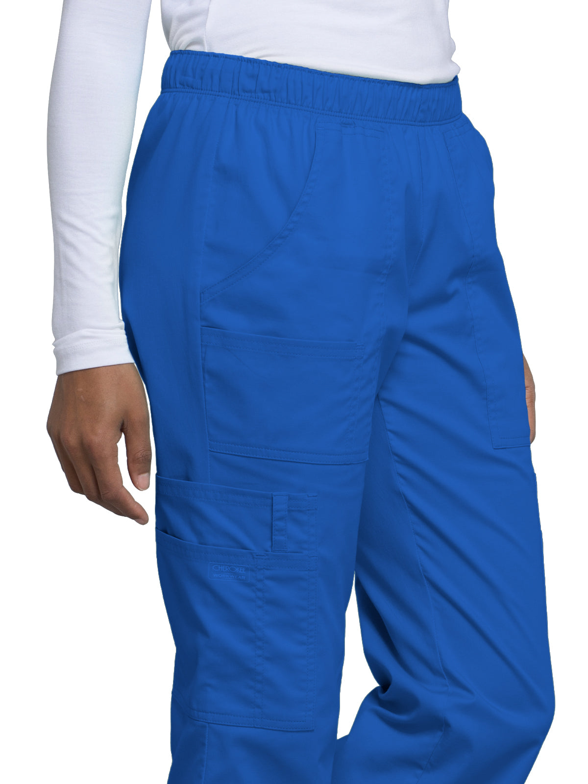 Women's Mid Rise Pull-On Cargo Scrub Pant