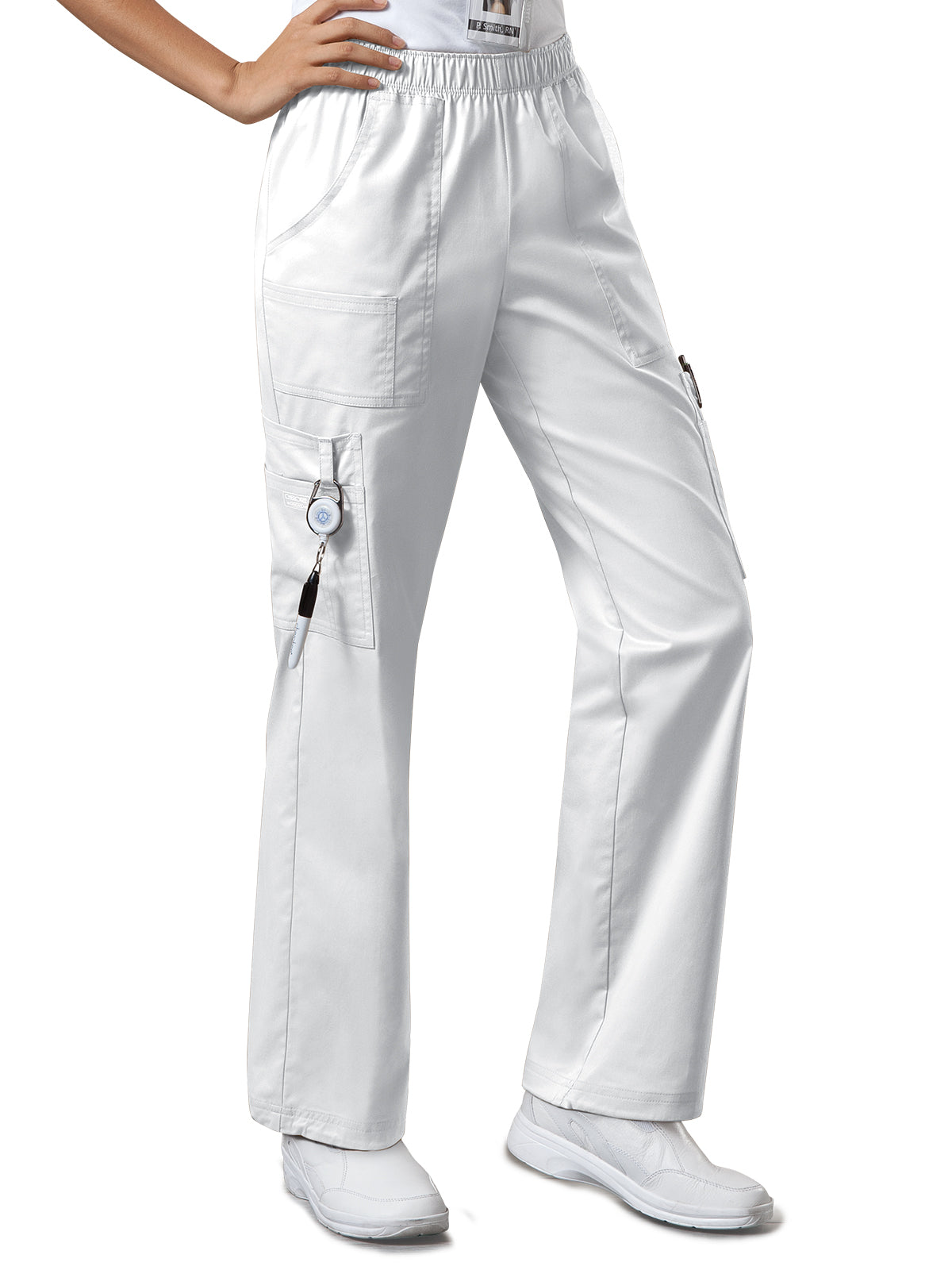 Women's Mid Rise Pull-On Cargo Scrub Pant