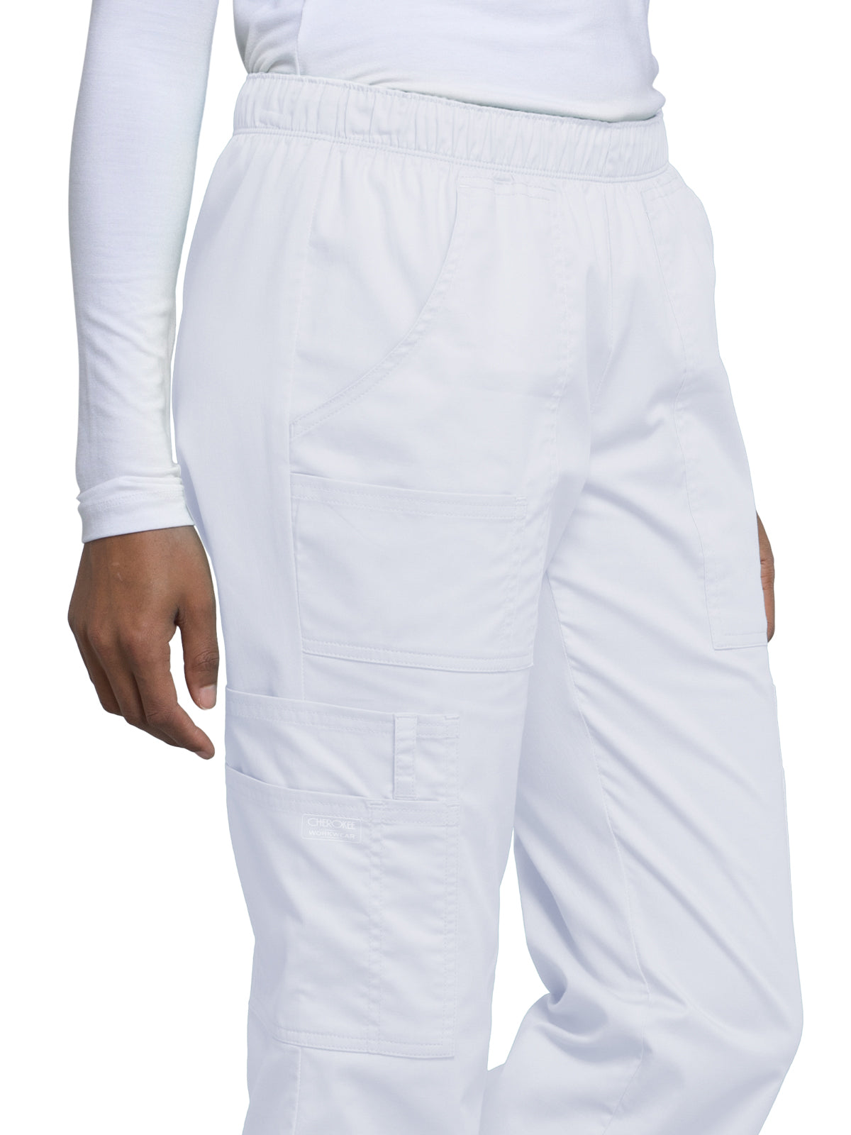 Women's Mid Rise Pull-On Cargo Scrub Pant