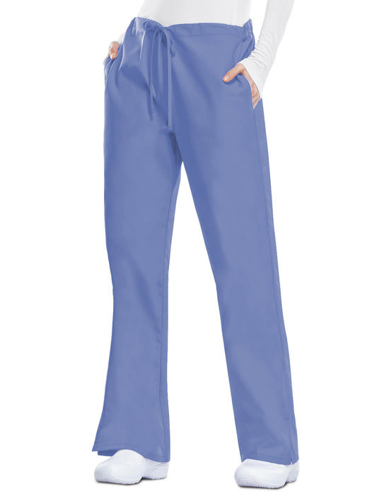 Women's Natural Rise Flare Leg Drawstring Pant