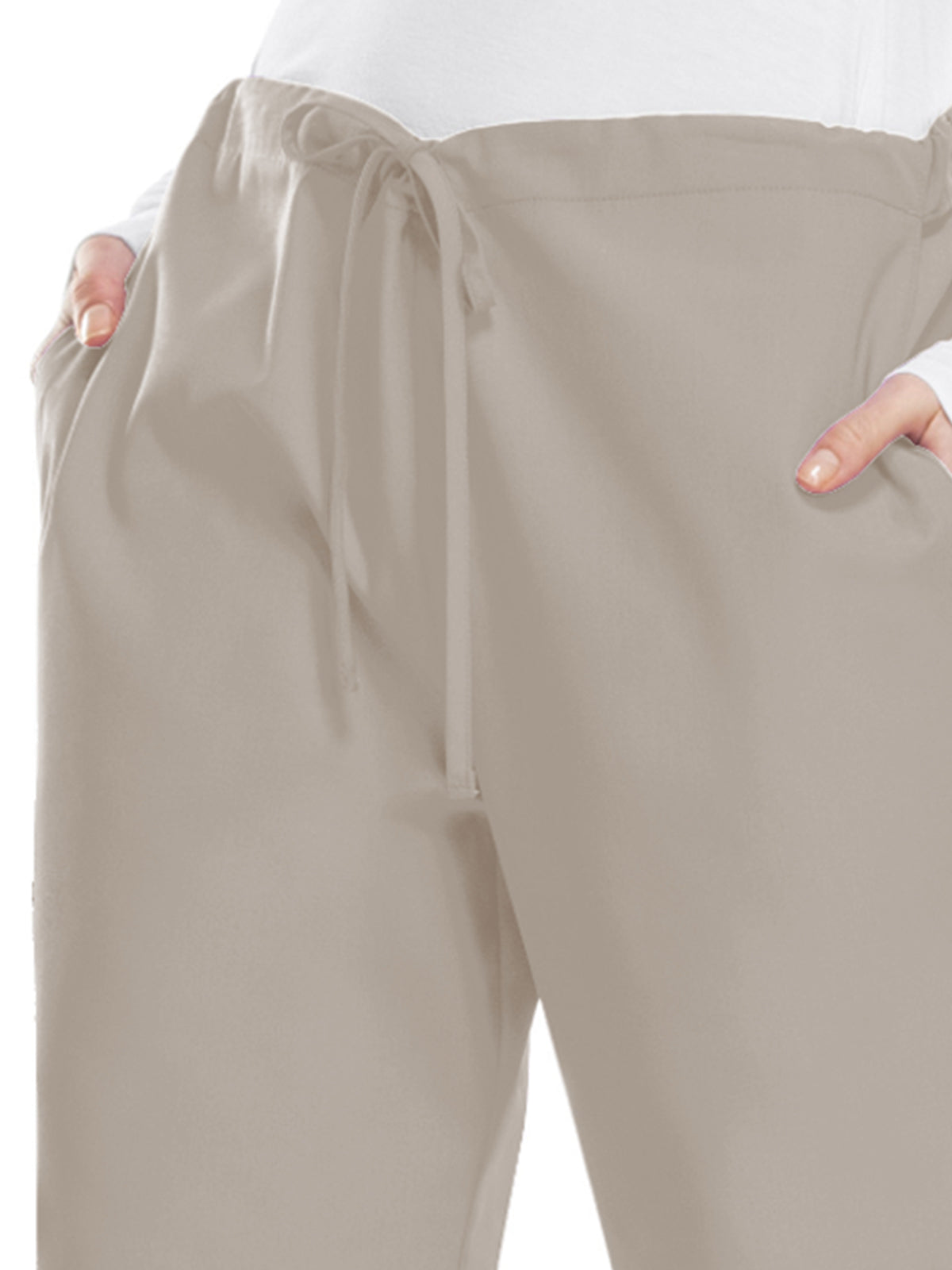 Women's Natural Rise Flare Leg Drawstring Pant