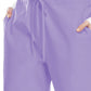 Women's Natural Rise Flare Leg Drawstring Pant - 4101 - Orchid