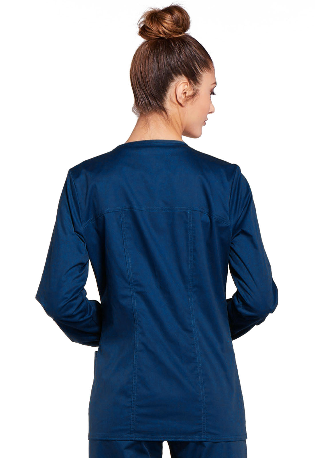 Women's 3-Pocket Zip Front Scrub Jacket