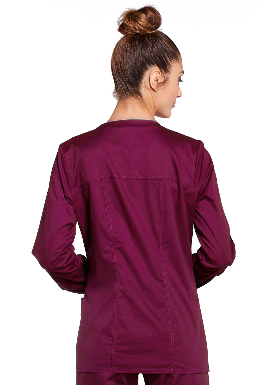 Women's 3-Pocket Zip Front Scrub Jacket