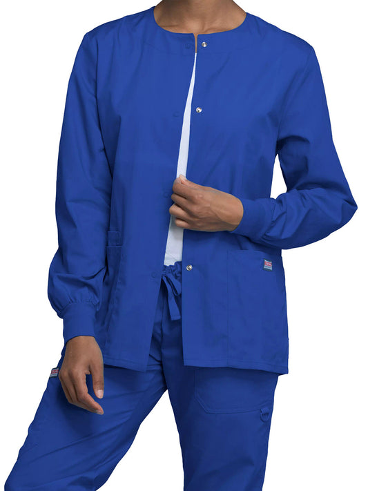 Women's Snap Front Scrub Jacket