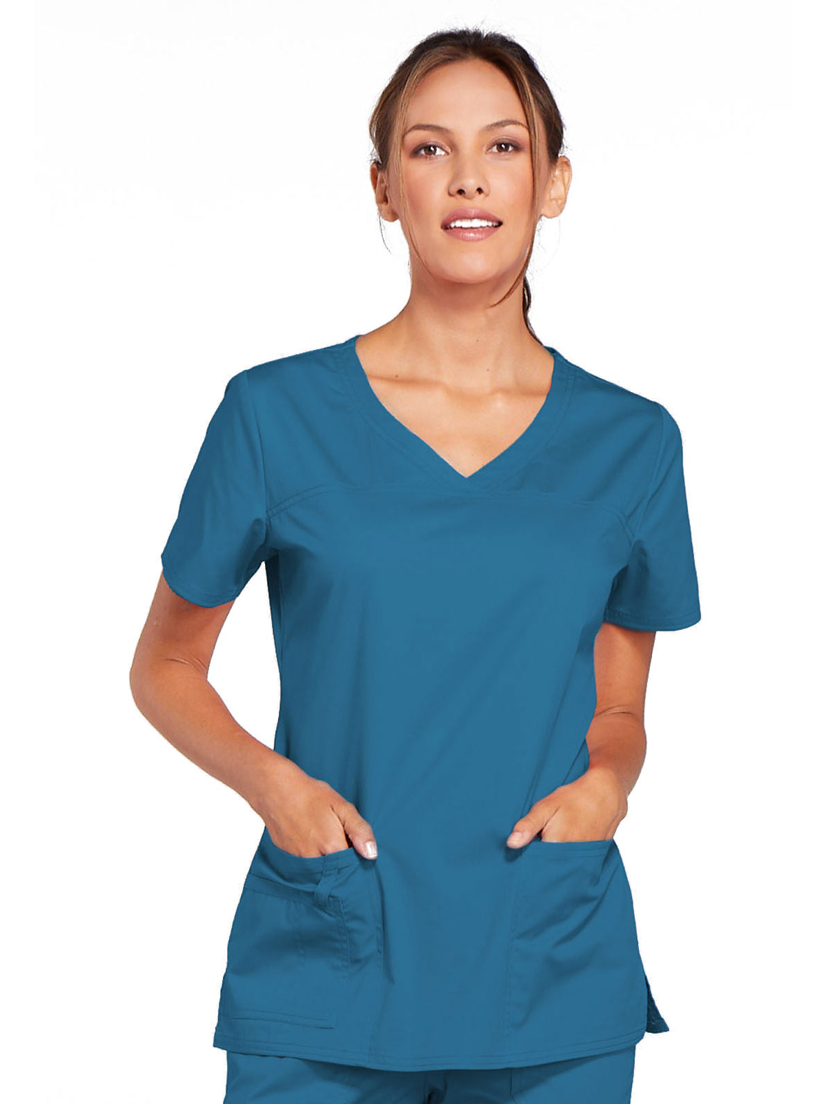 Women's 3-Pocket V-Neck Scrub Top