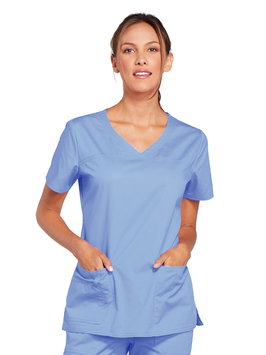 Women's 3-Pocket V-Neck Scrub Top