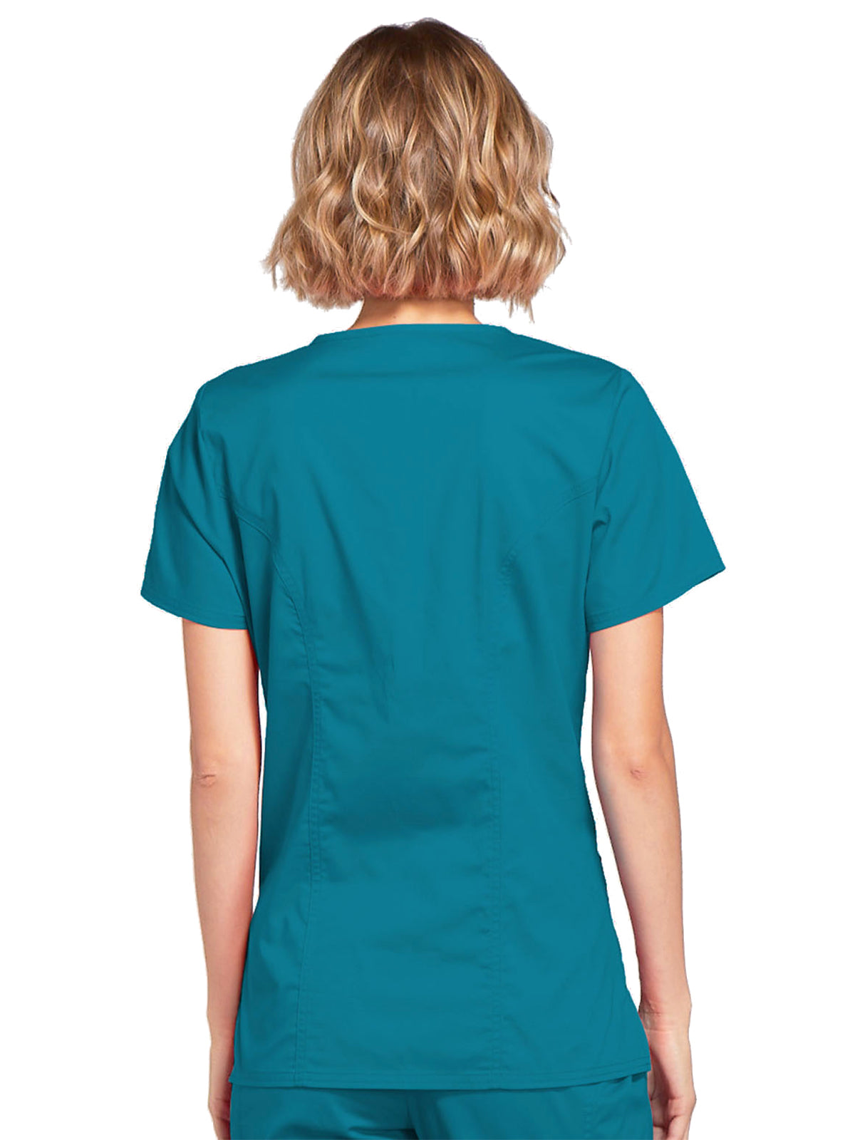 Women's 3-Pocket Mock Wrap Scrub Top