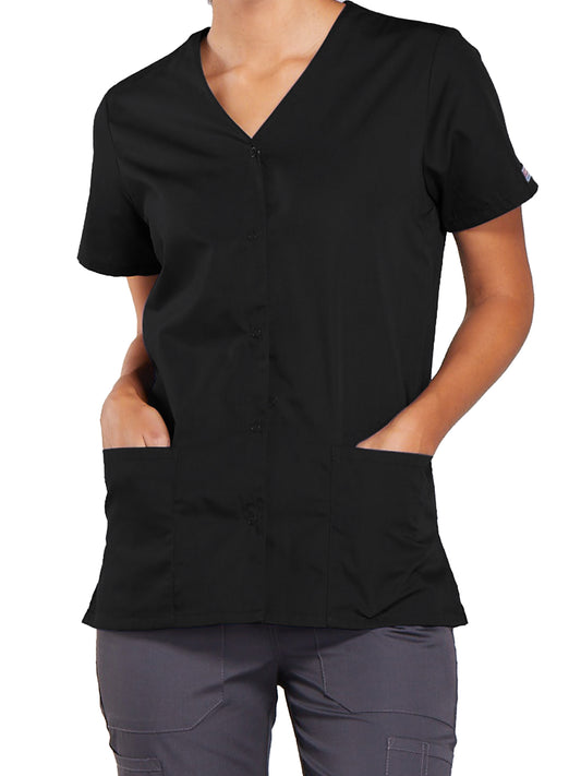 Women's Snap Front Scrub Top