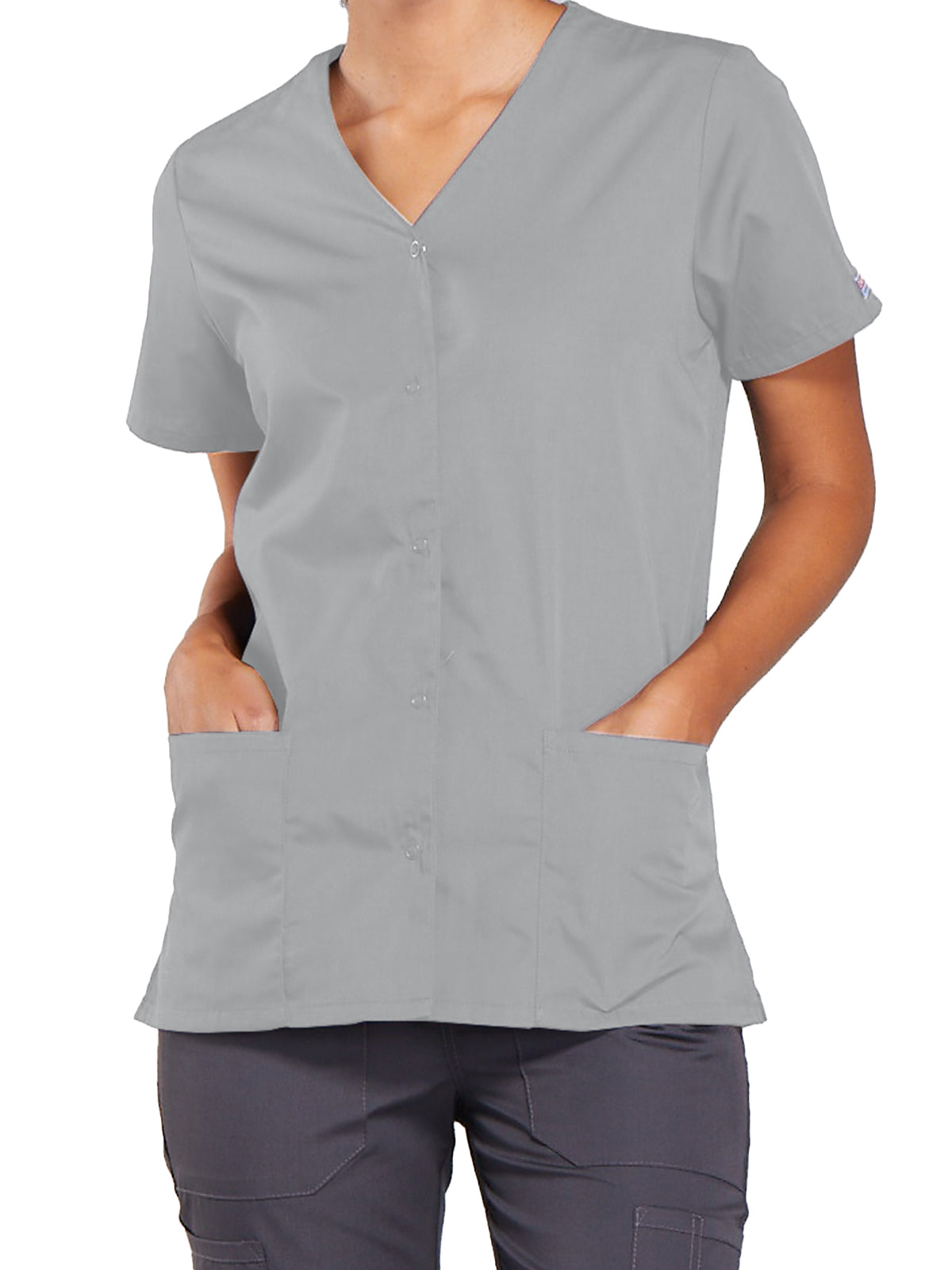 Women's Snap Front Scrub Top