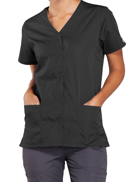 Women's Snap Front Scrub Top