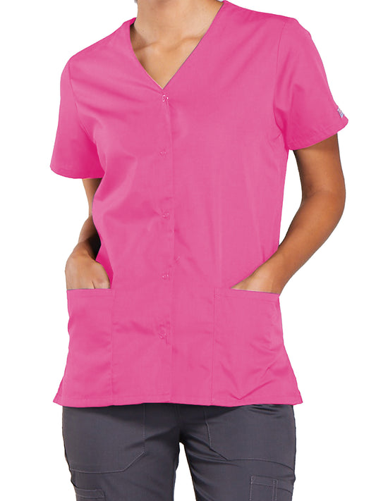 Women's Snap Front Scrub Top