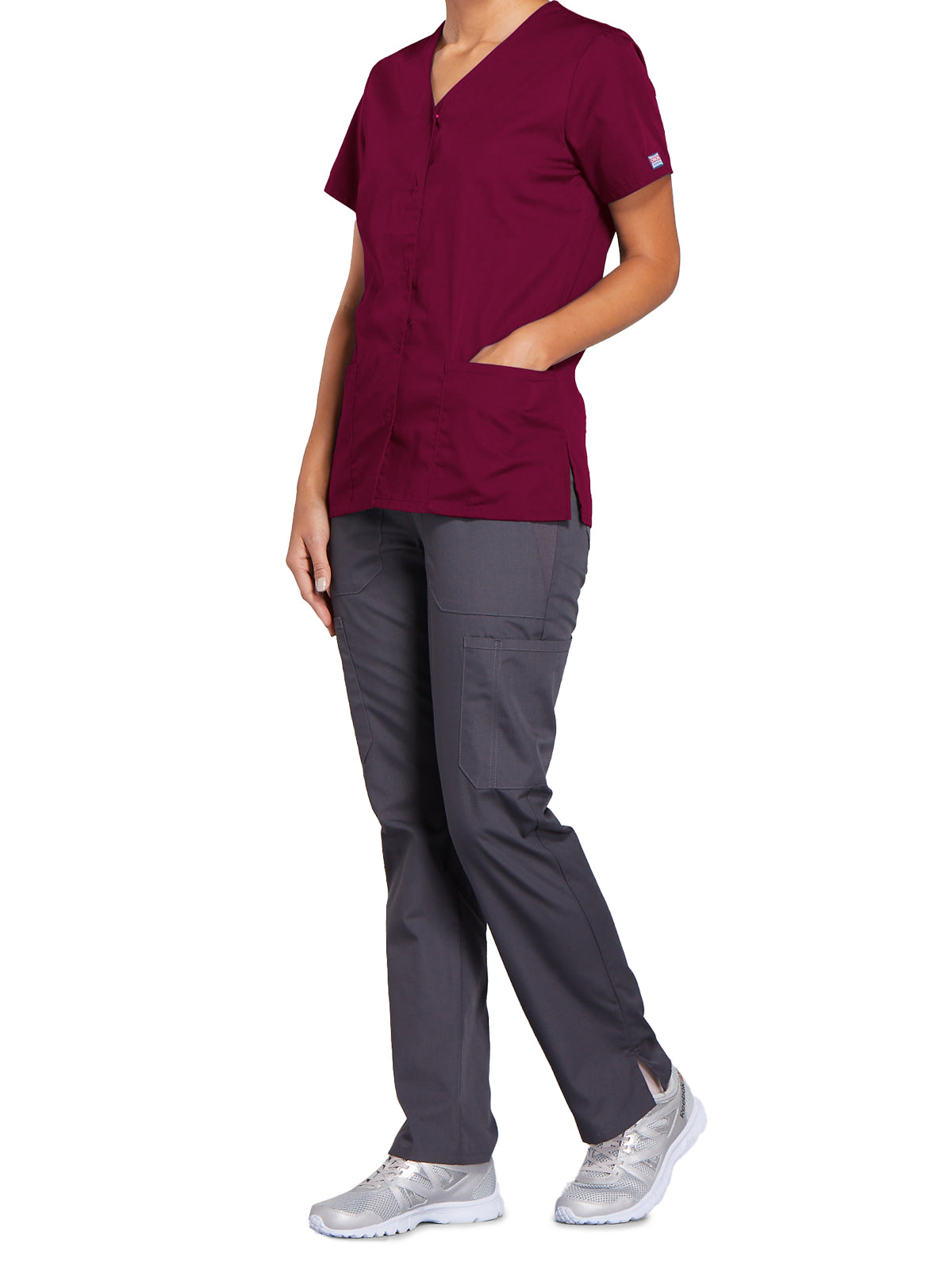 Women's Snap Front Scrub Top