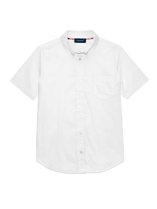 Girls' Short Sleeve Oxford Shirt - 57422 - White