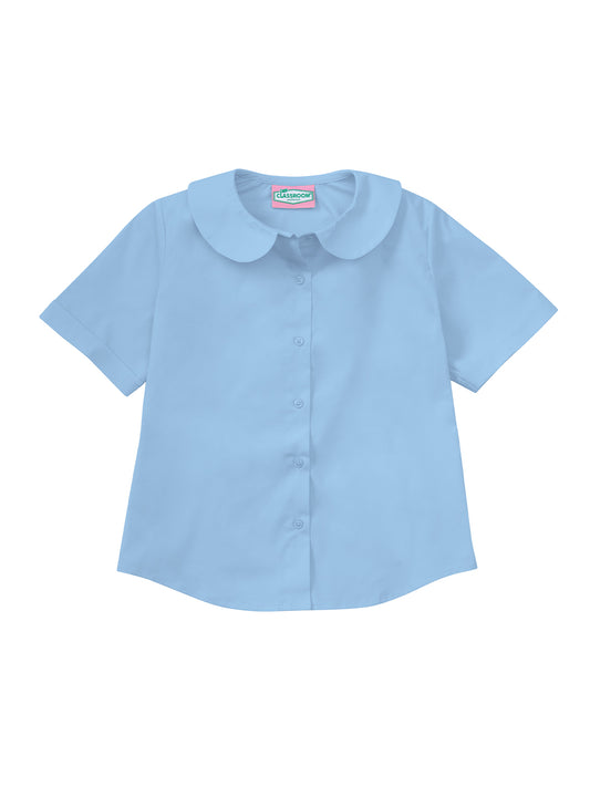 Girls' Short Sleeve Peter Pan Blouse