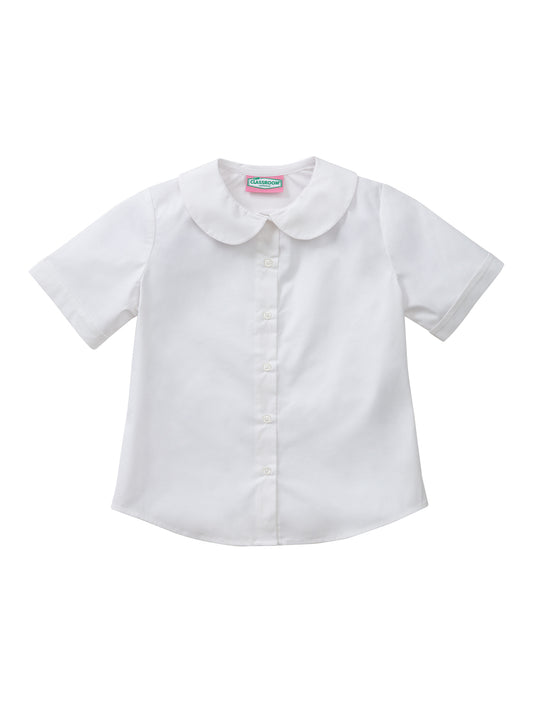 Girls' Short Sleeve Peter Pan Blouse