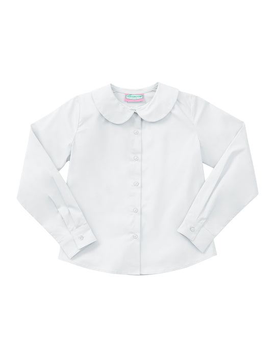 Girls' Long Sleeve Peter Pan Blouse