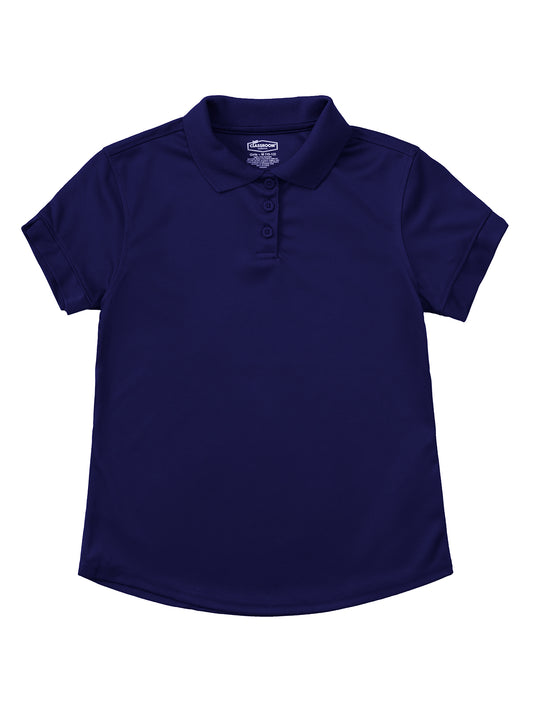 Girls' Short Sleeve Moisture Wicking Polo