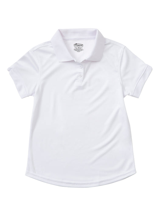 Girls' Short Sleeve Moisture Wicking Polo