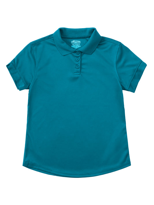 Girls' Short Sleeve Moisture Wicking Polo