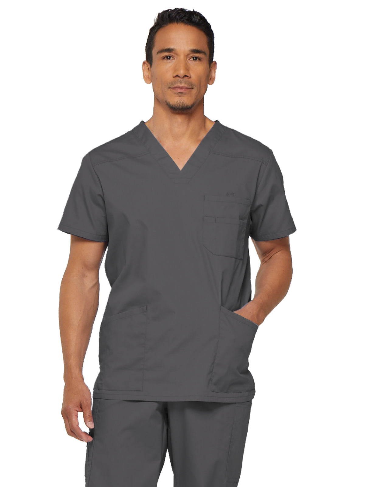 Men's 5-Pocket V-Neck Scrub Top