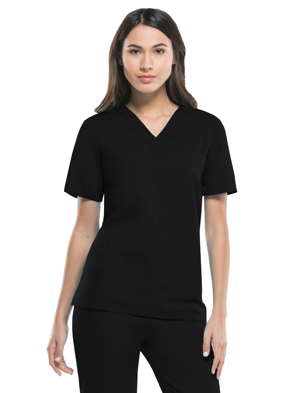 Unisex 1-Pocket Tuckable V-Neck Top