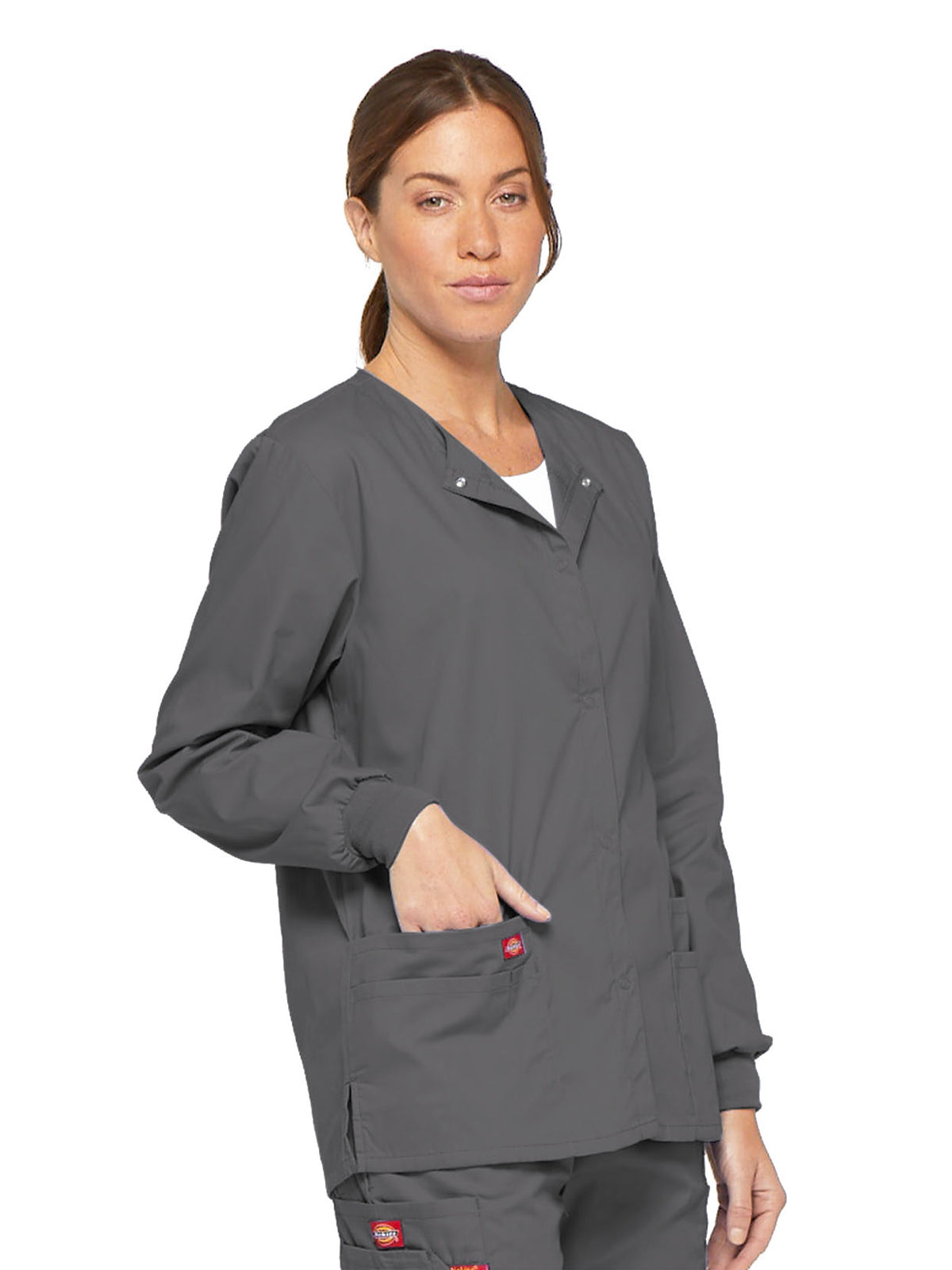 Women's 6-Pocket Snap Front Warm-Up Jacket