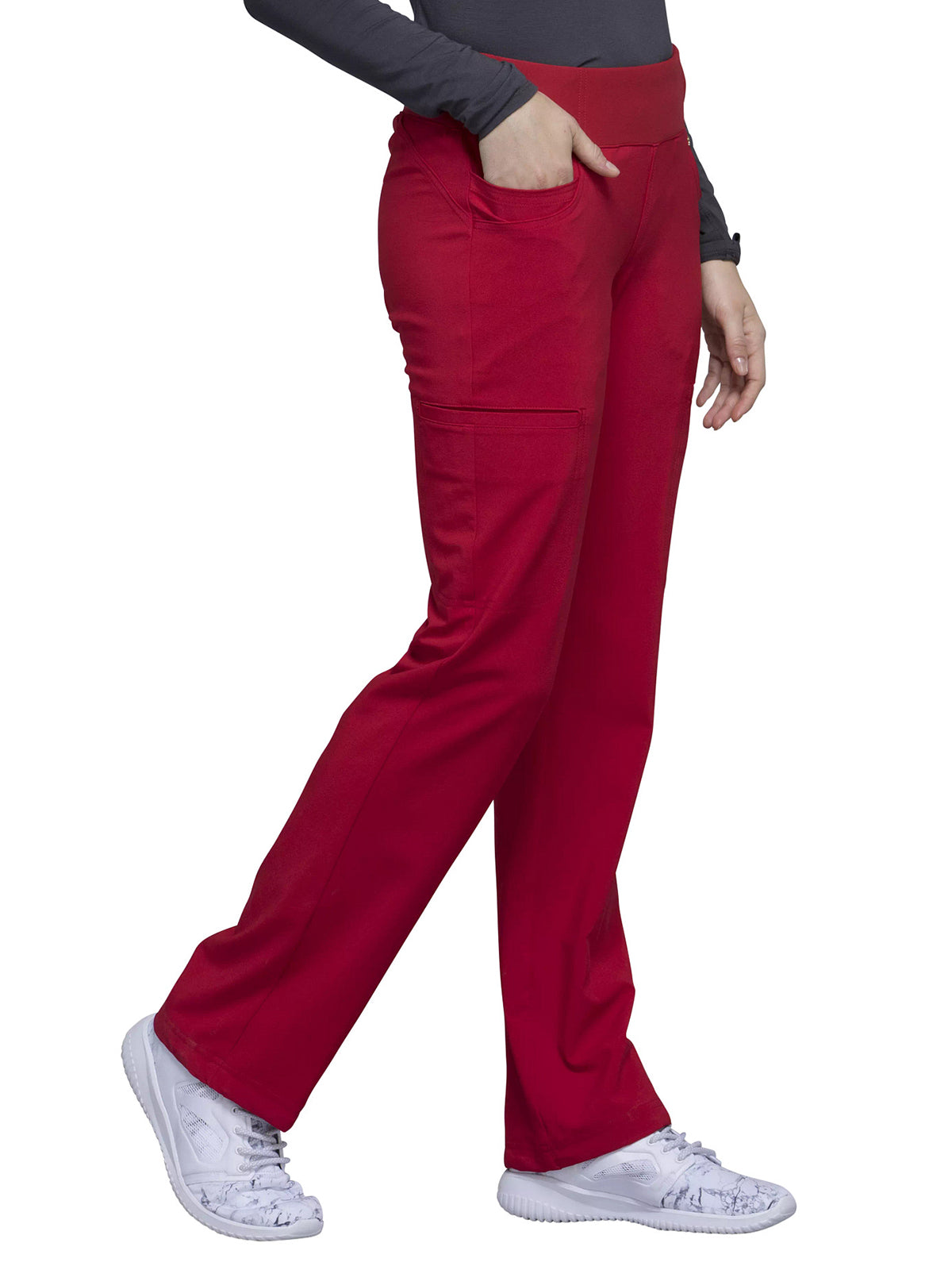 Women's 4-Pocket Mid Rise Scrub Pant