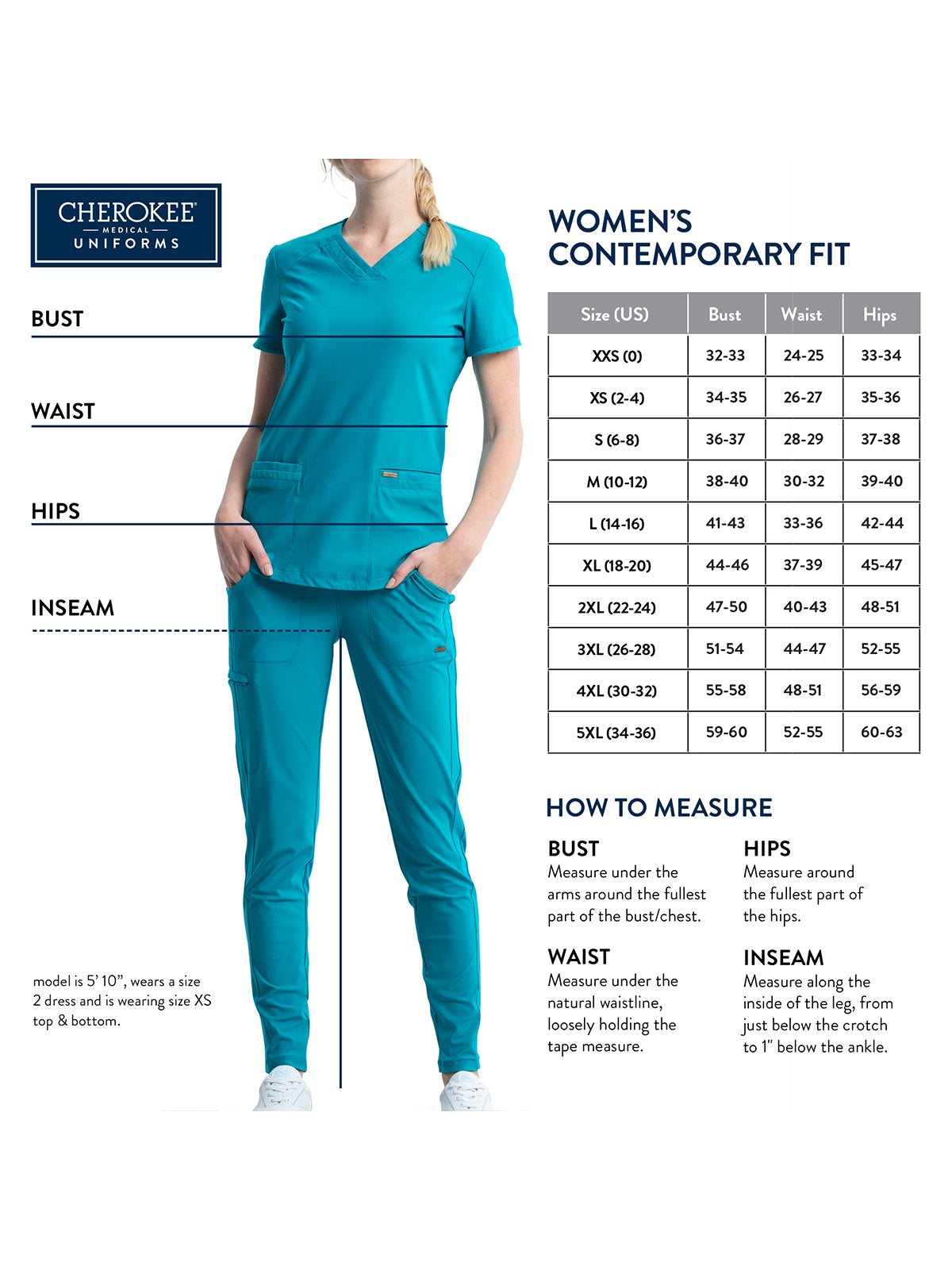 Women's 4-Pocket Mid Rise Scrub Pant