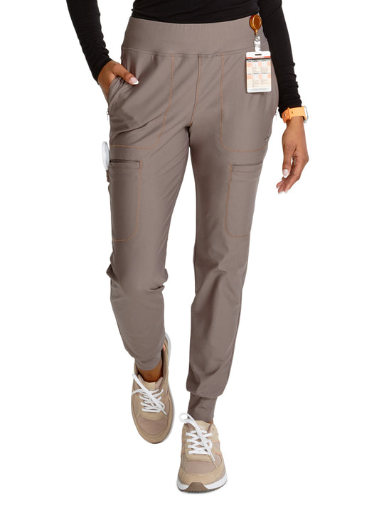 Women's Mid Rise Tapered Leg Drawstring Pant