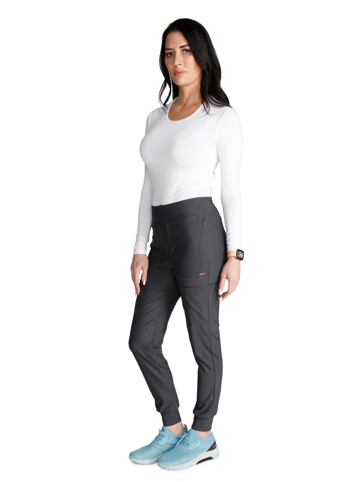 Women's Mid Rise Tapered Leg Drawstring Pant