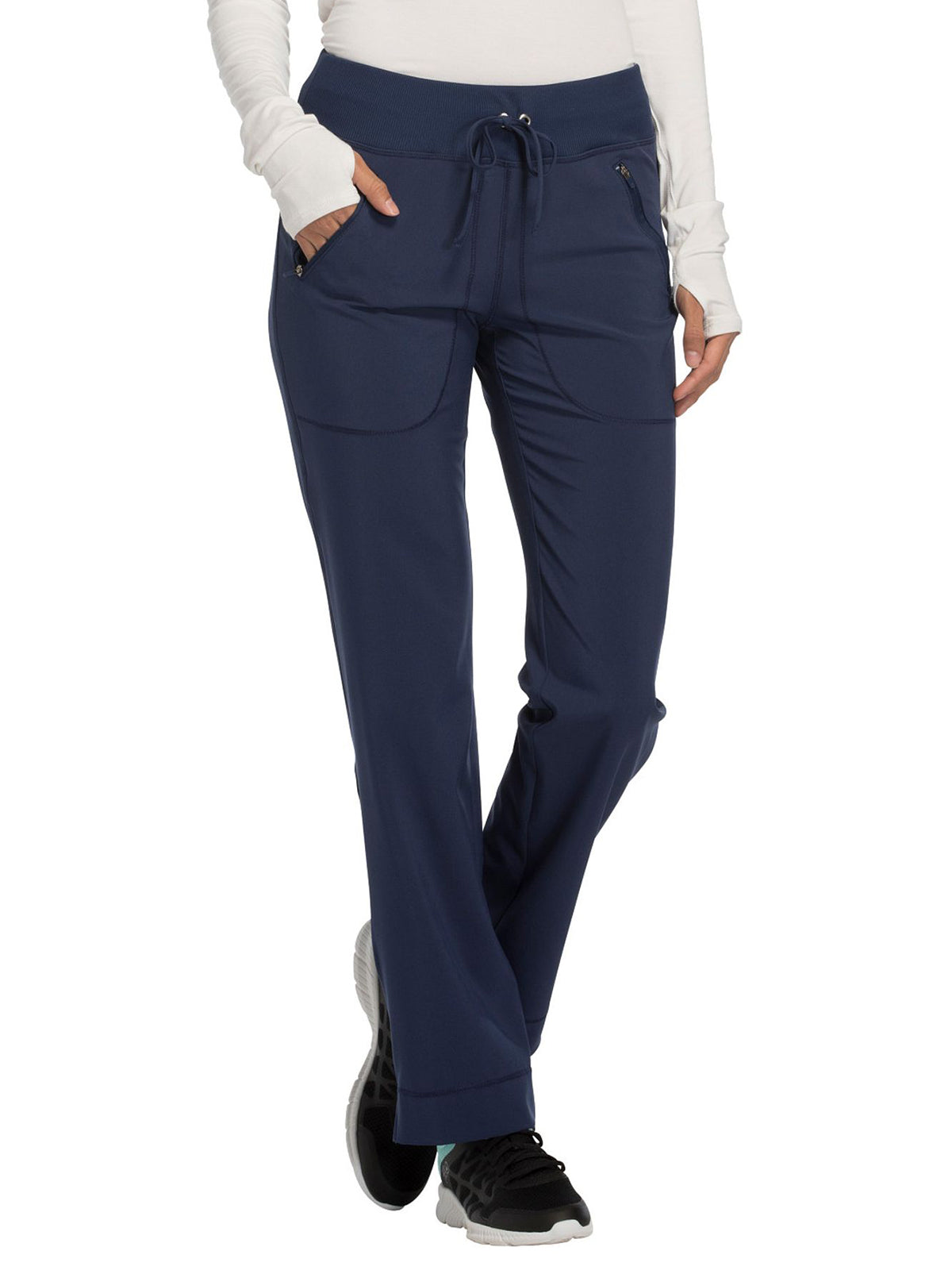 Women's 4-Pocket Mid Rise Tapered Leg Pant