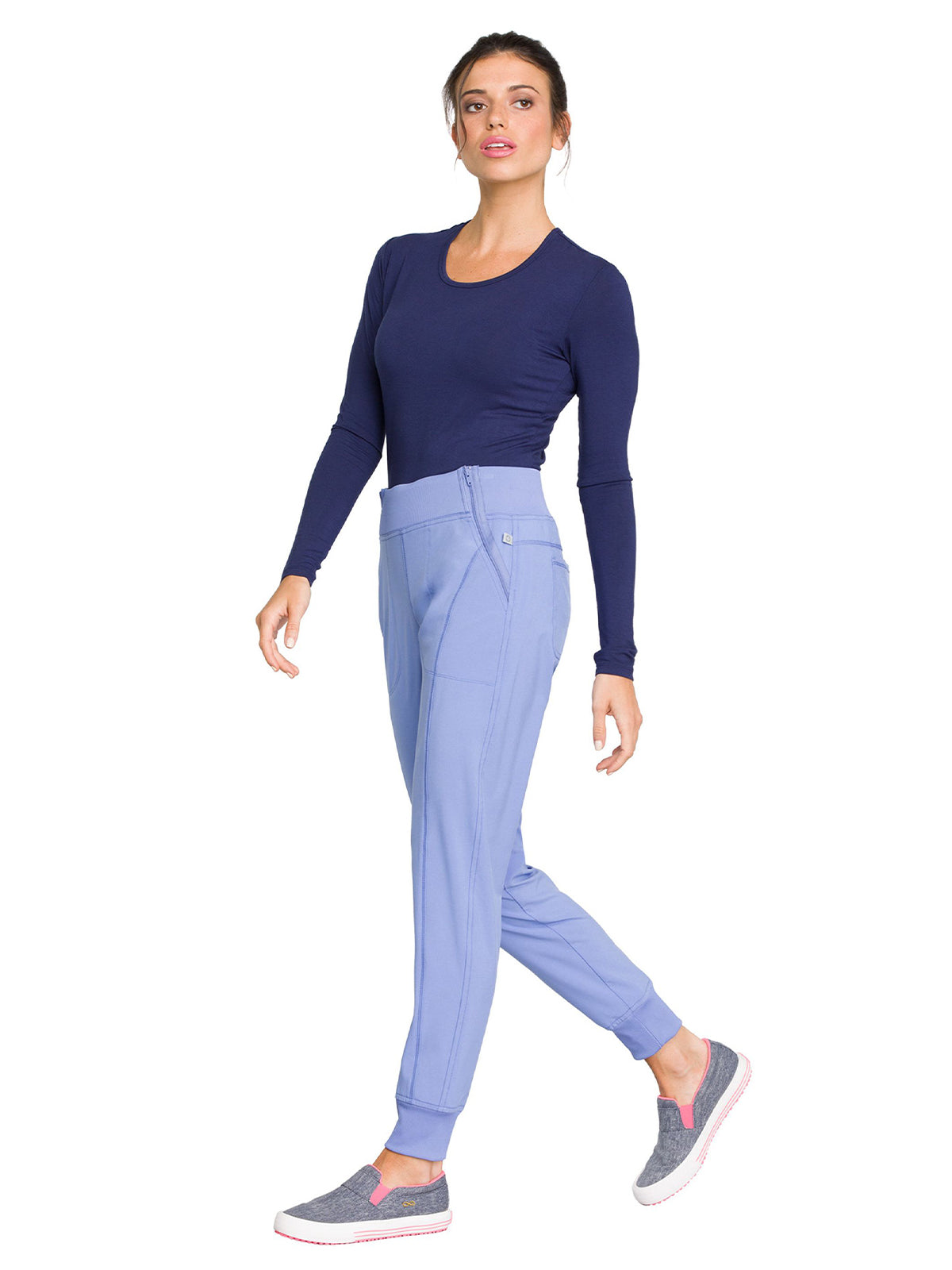 Women's Elastic Waistband Mid Rise Jogger Pant