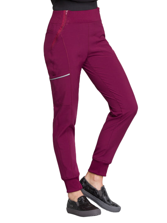 Women's Elastic Waistband Mid Rise Jogger Pant