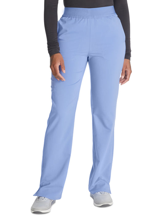 Women's Mid Rise Pull On Straight Leg Scrub Pant