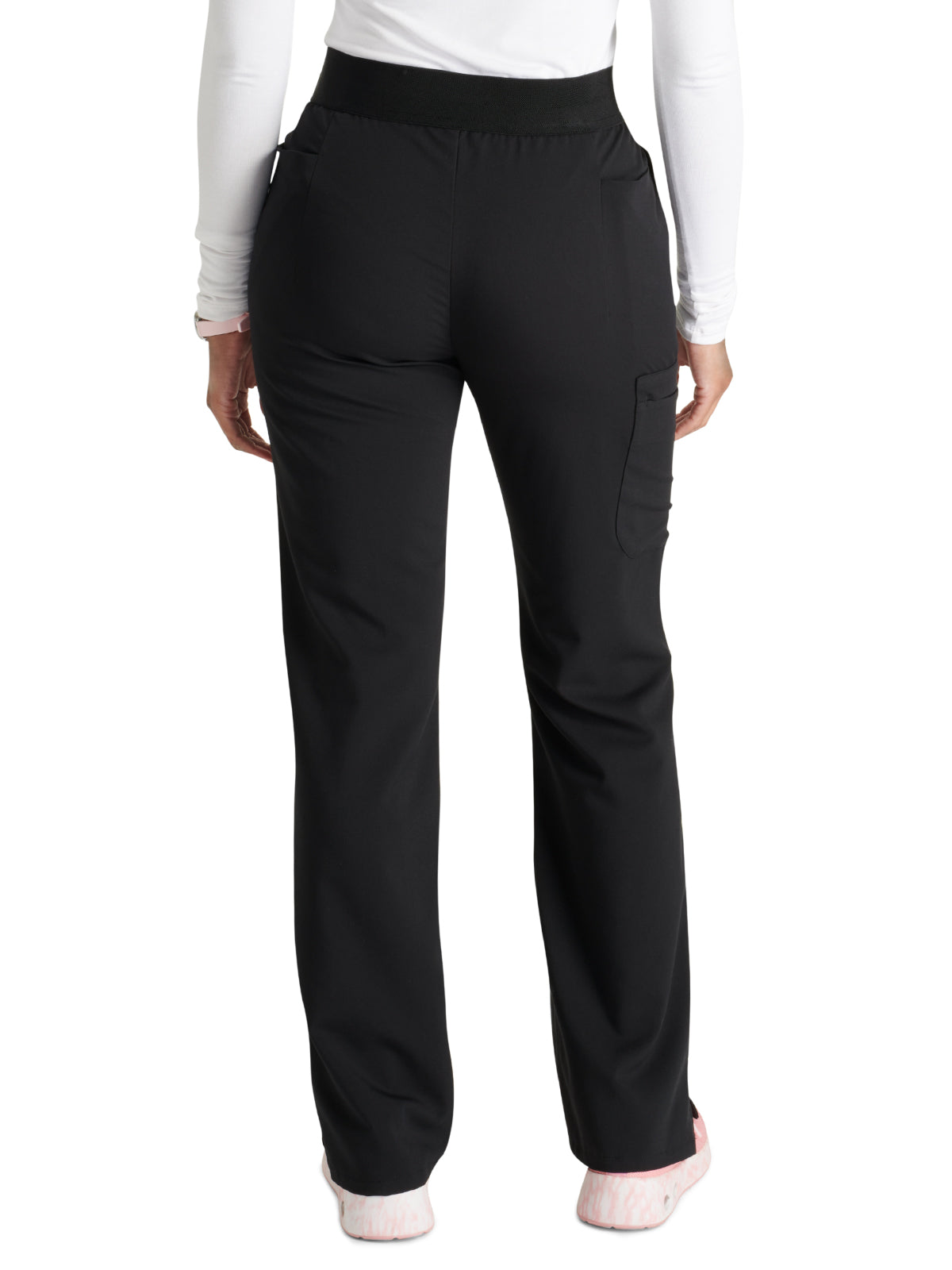 Women's Mid Rise Pull On Straight Leg Scrub Pant