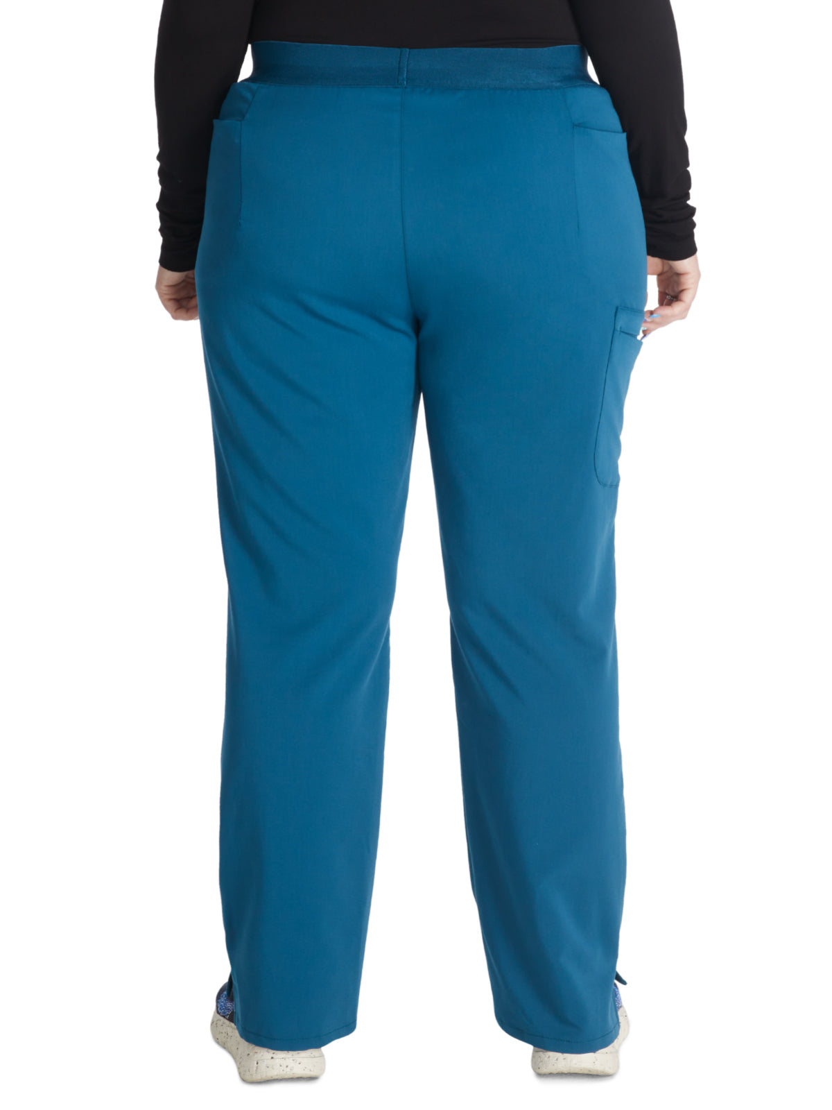 Women's Mid Rise Pull On Straight Leg Scrub Pant