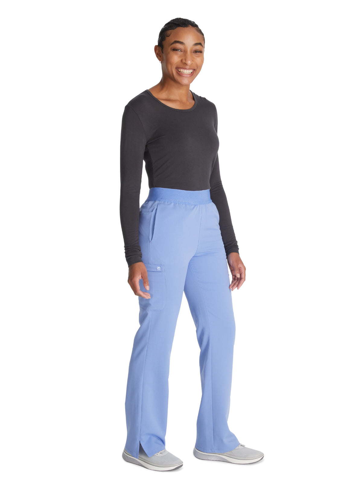 Women's Mid Rise Pull On Straight Leg Scrub Pant