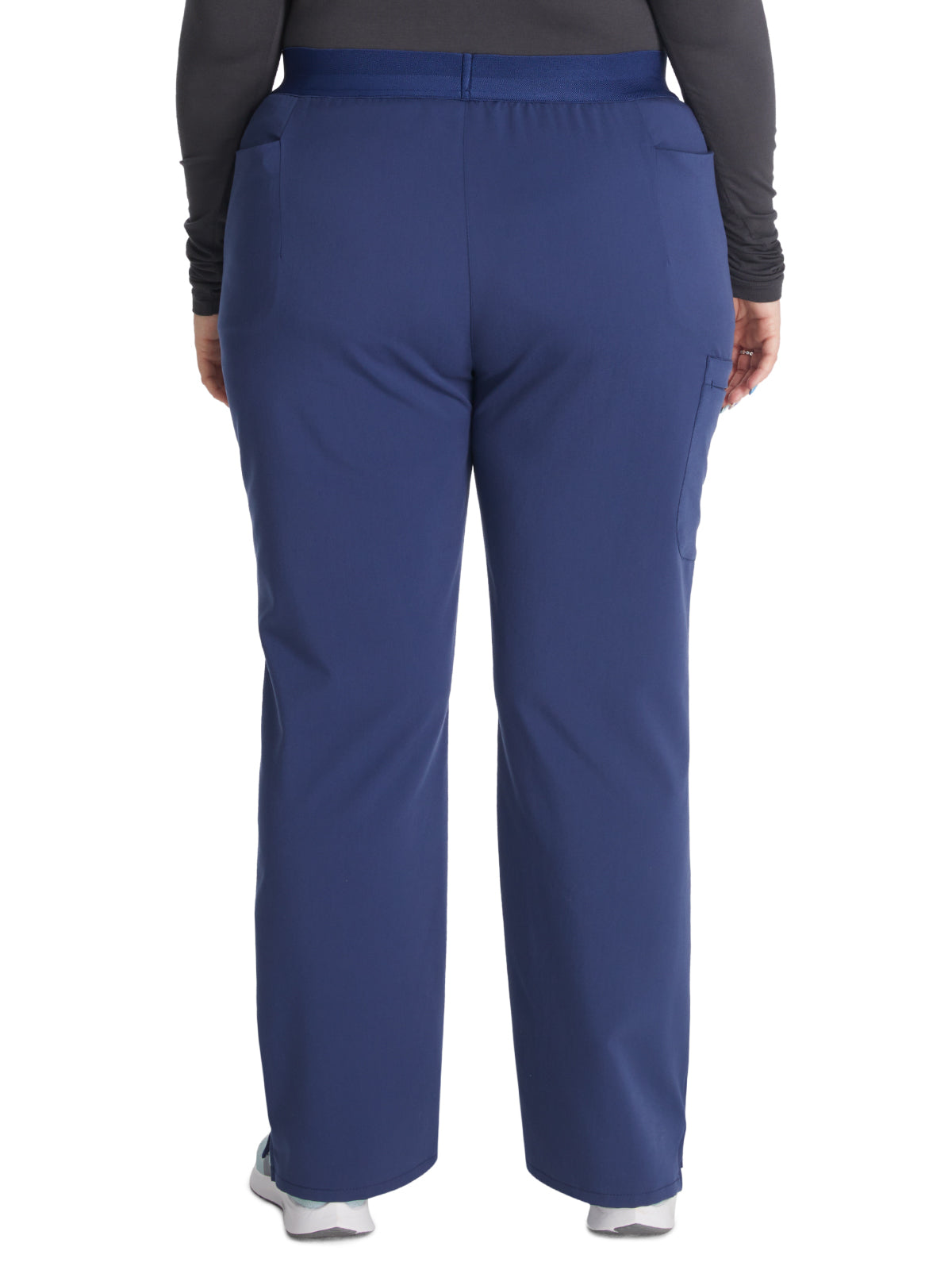 Women's Mid Rise Pull On Straight Leg Scrub Pant