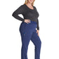 Women's Mid Rise Pull On Straight Leg Scrub Pant