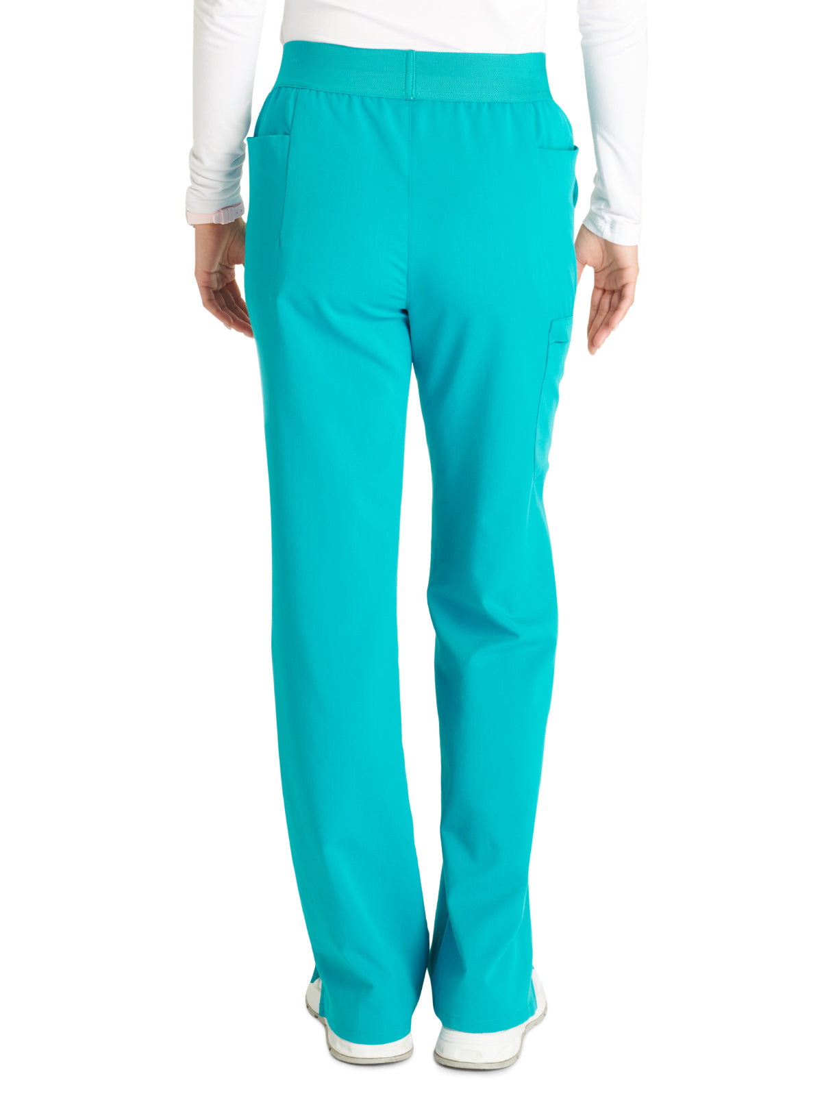 Women's Mid Rise Pull On Straight Leg Scrub Pant