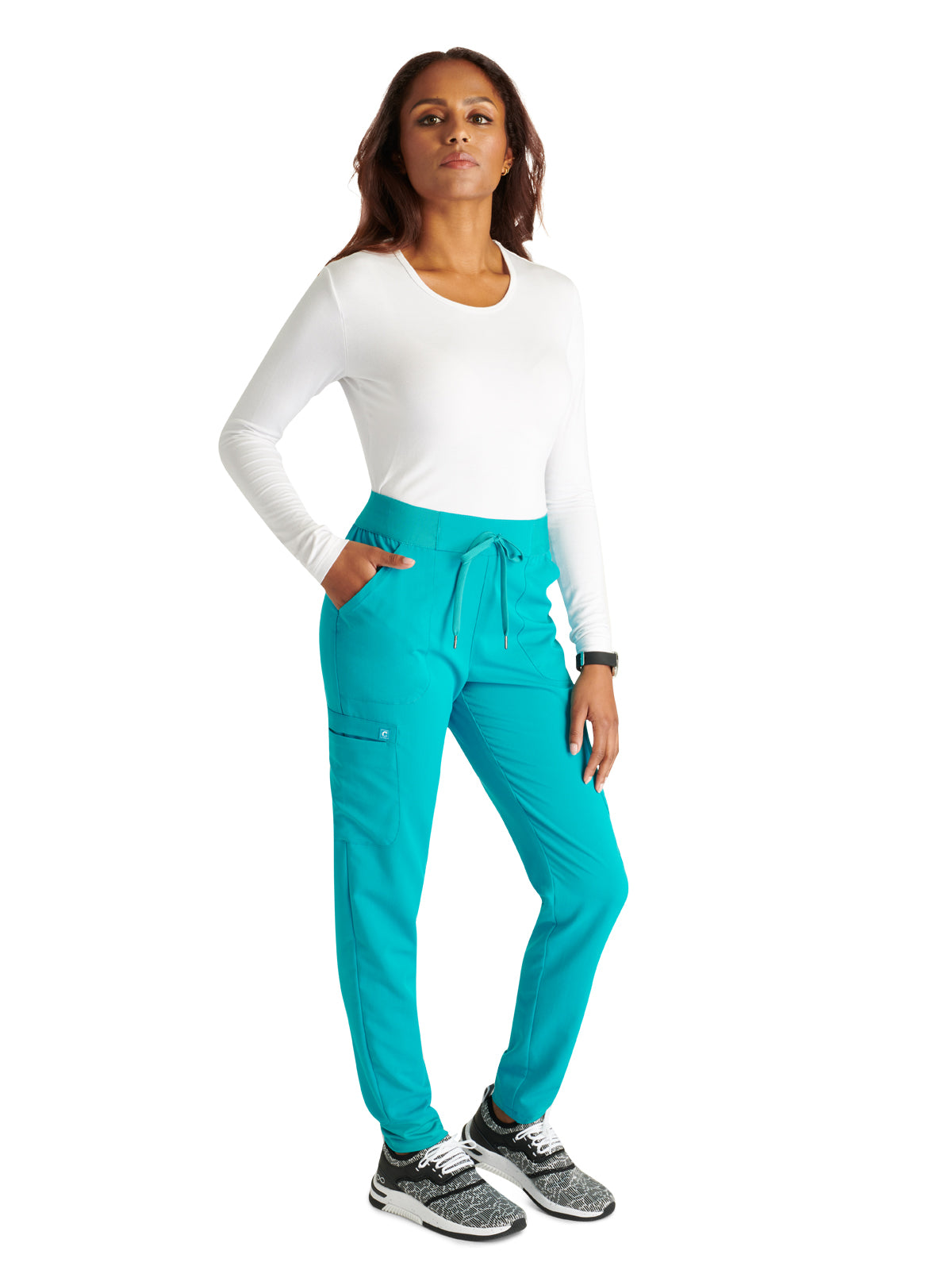 Women's Mid Rise Pull On Jogger Scrub Pant