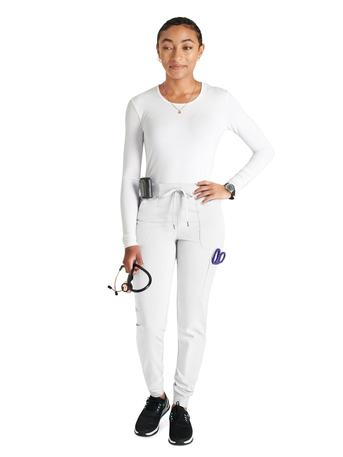 Women's Mid Rise Pull On Jogger Scrub Pant