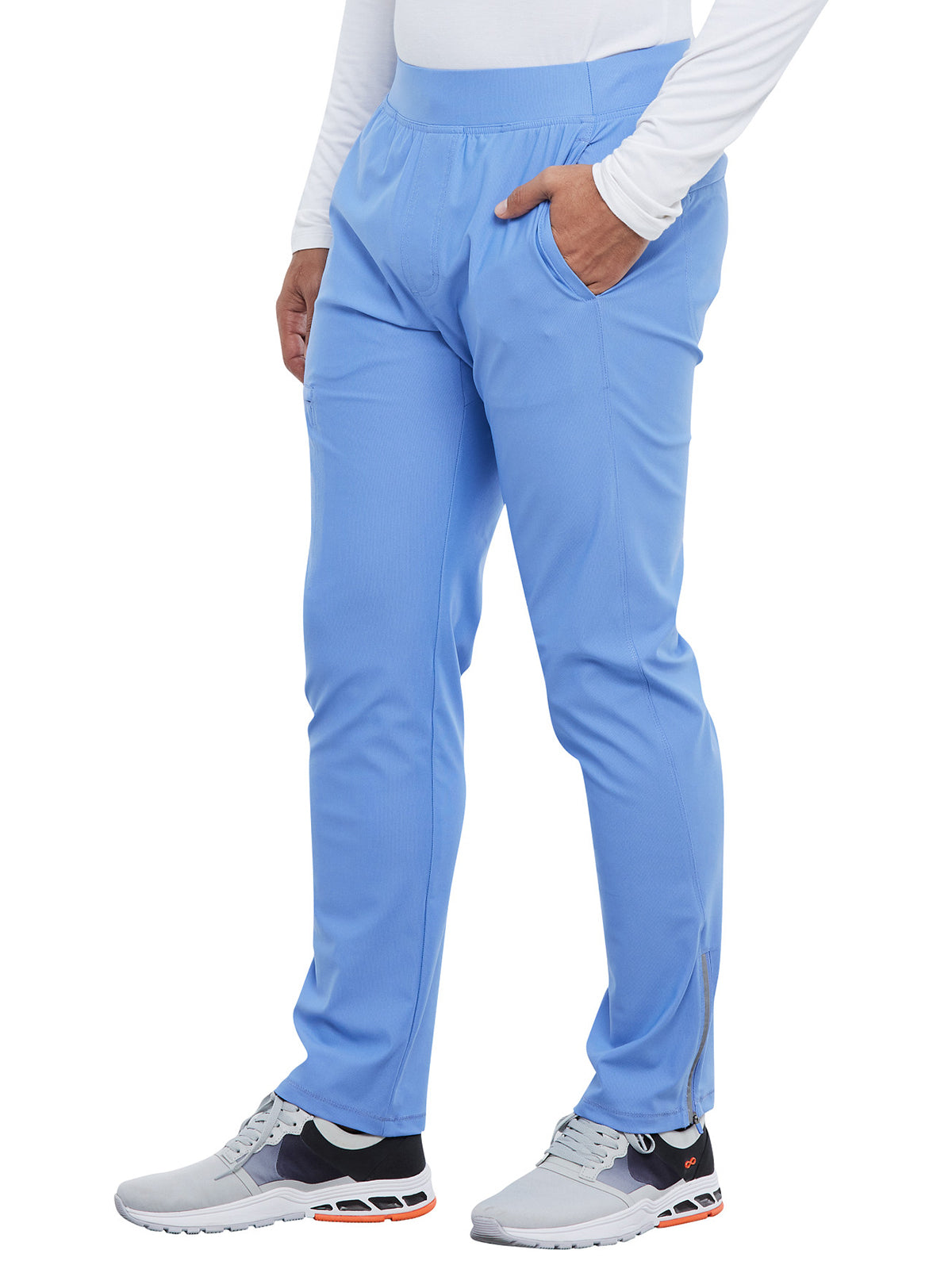 Men's Faux Front Fly Tapered Leg Pull-on Scrub Pant