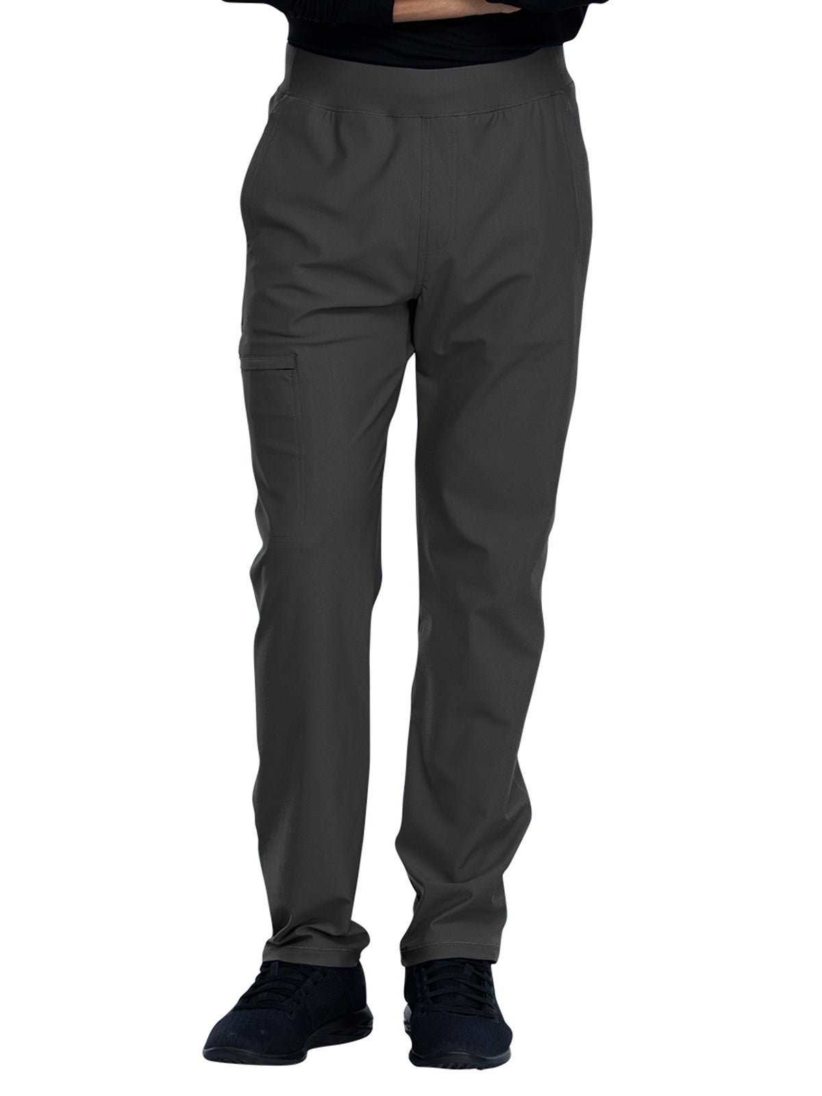 Men's Faux Front Fly Tapered Leg Pull-on Pant - CK185 - Pewter