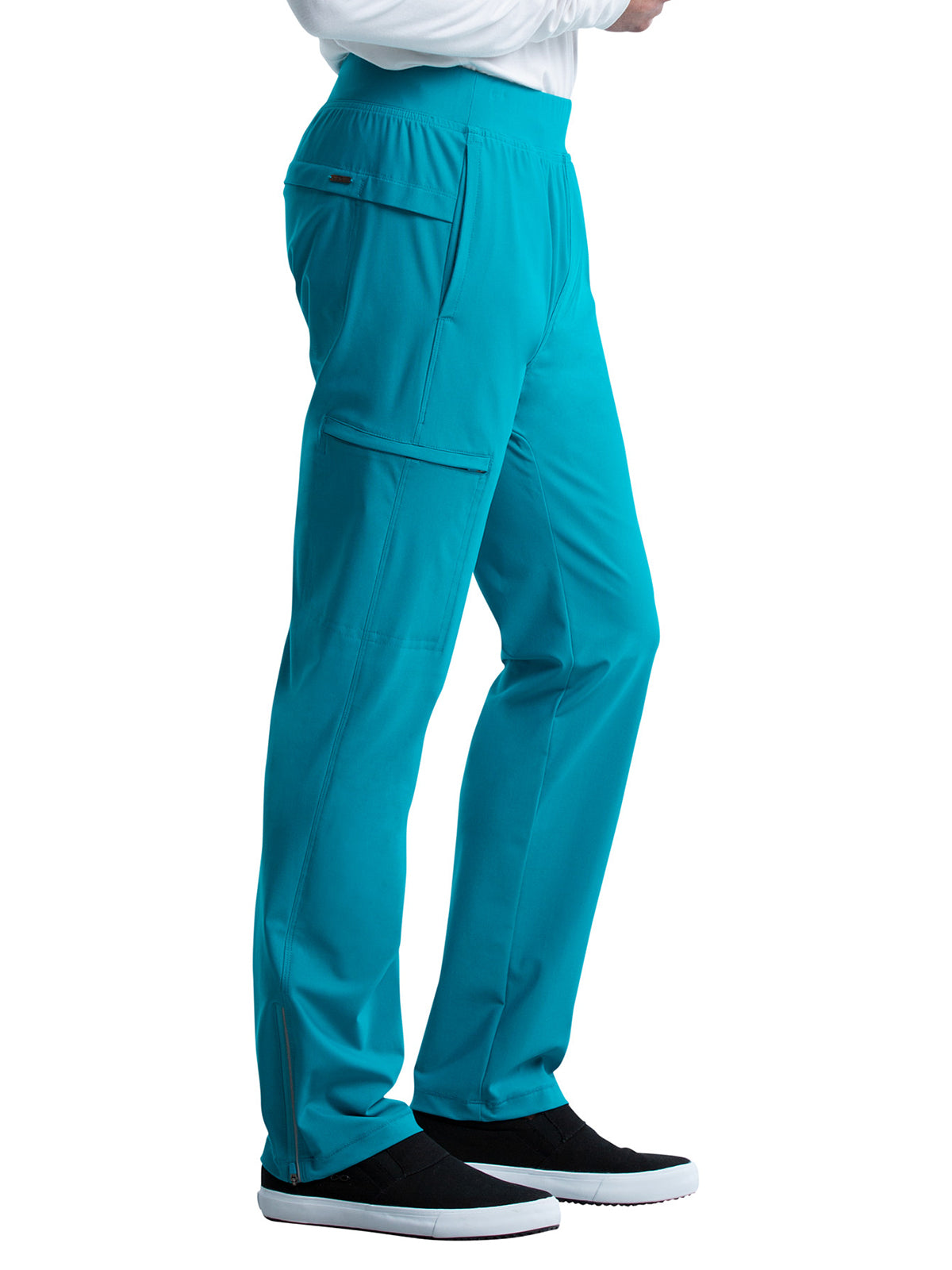 Men's Faux Front Fly Tapered Leg Pull-on Scrub Pant