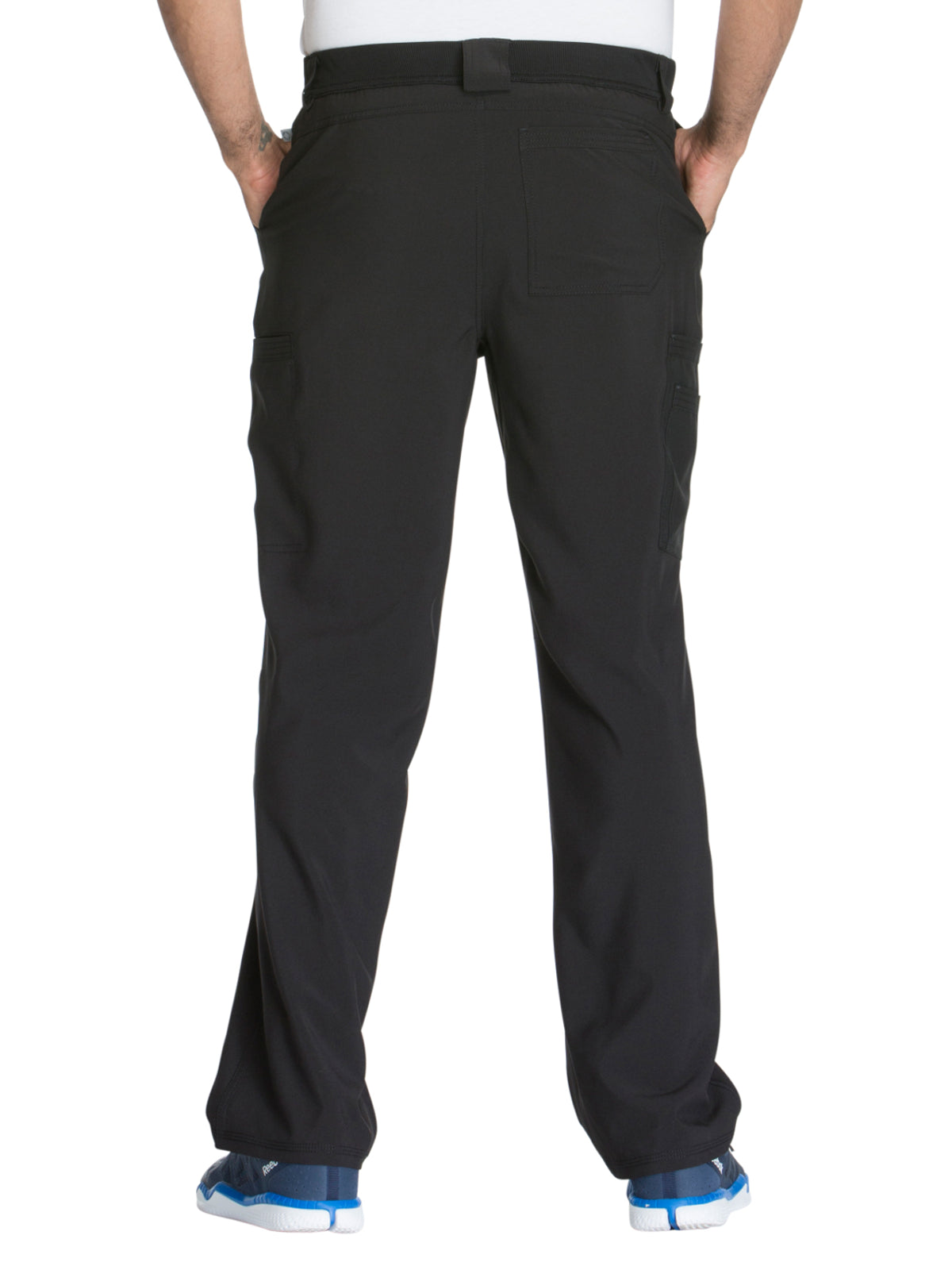 Men's Zip Fly Button Closure Tapered Leg Pant